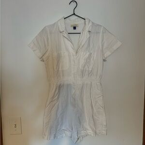 White linen jumpsuit